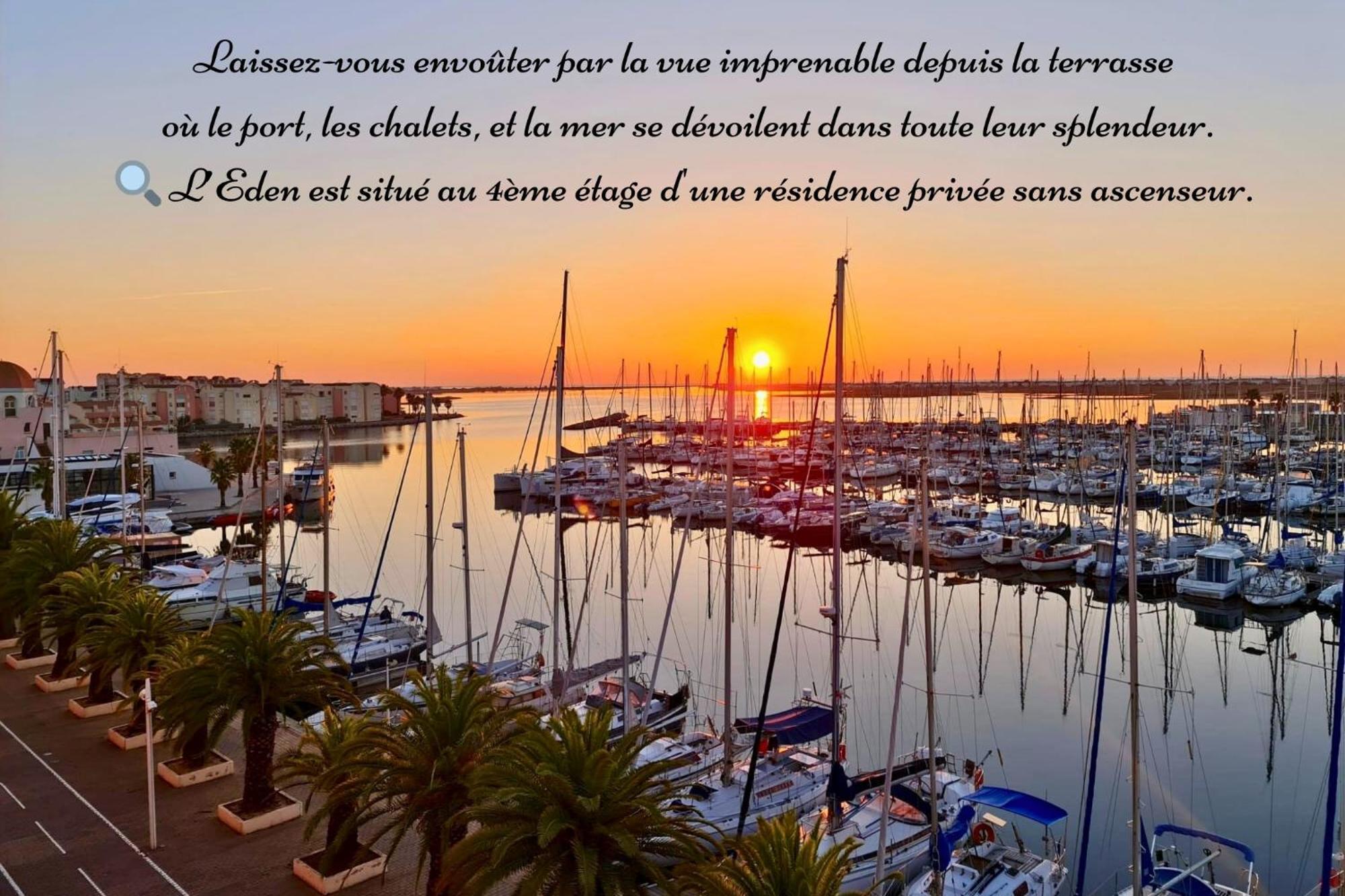 L'Eden - Vue Magnifique Sur Le Port, Les Chalets & La Mer - Gruissan Exterior foto